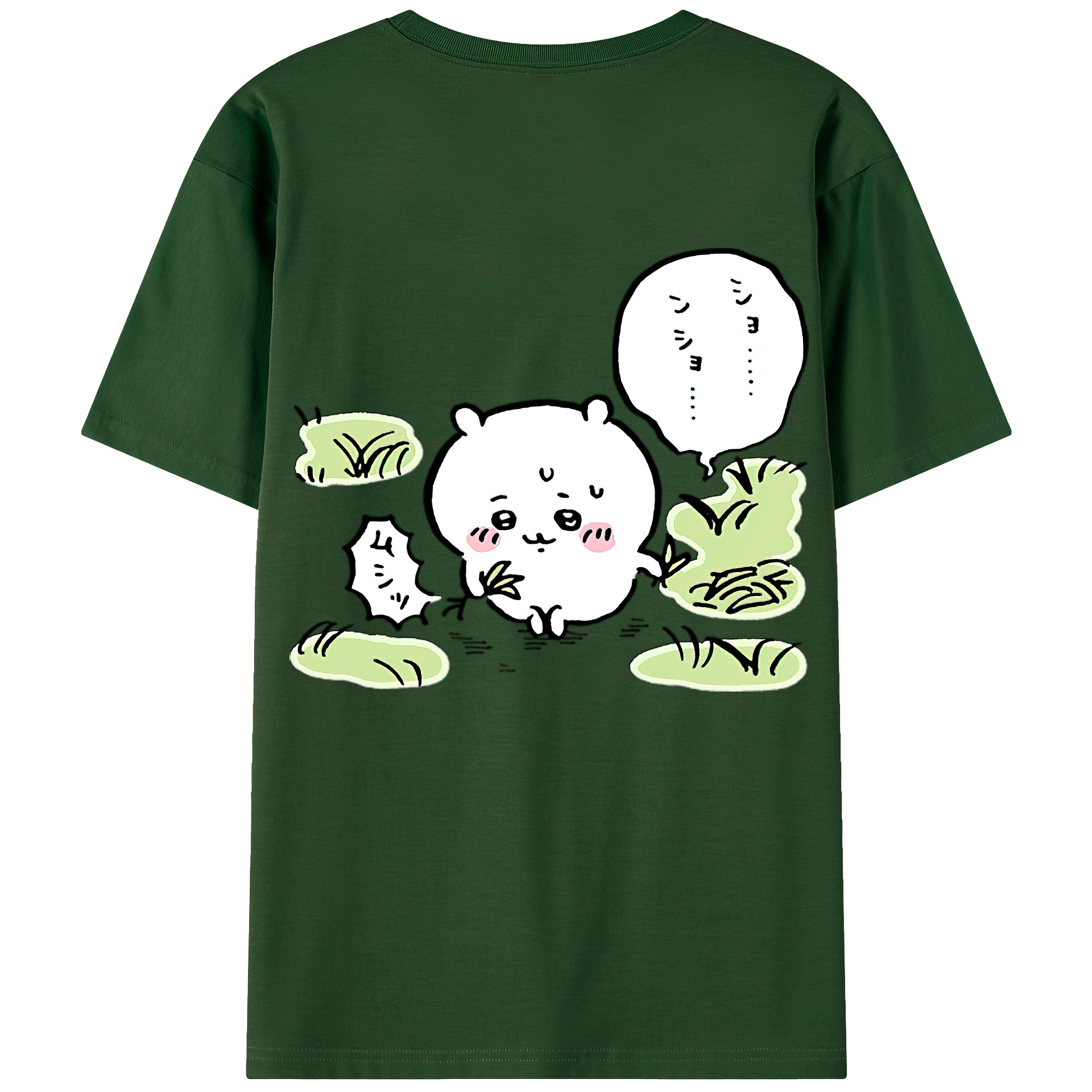 （画像用） ちいかわ ちいかわ Chii-kawa chiikawa 綿100％半袖Tシャツ（背面プリント）